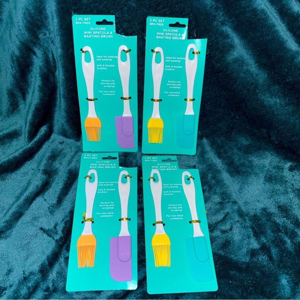 Silicone Mini Spatula and Basting Brush Set Bundle - Picture 2 of 4